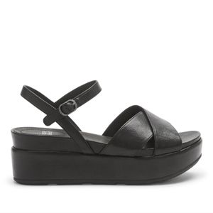 Juno Platform Sandals, leather wedges size 8.5 Eileen Fisher